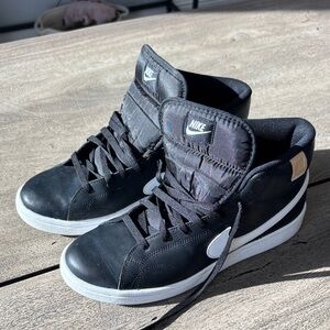 Nike Black and White High-Top Sneakers - Nike Court Royale 2 Mid.